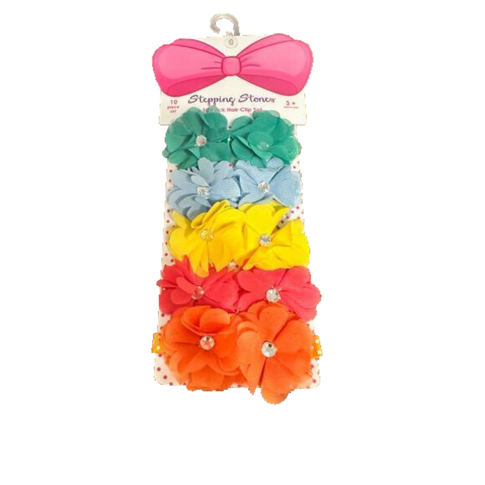 Baby girls 10-pack hair bow set
